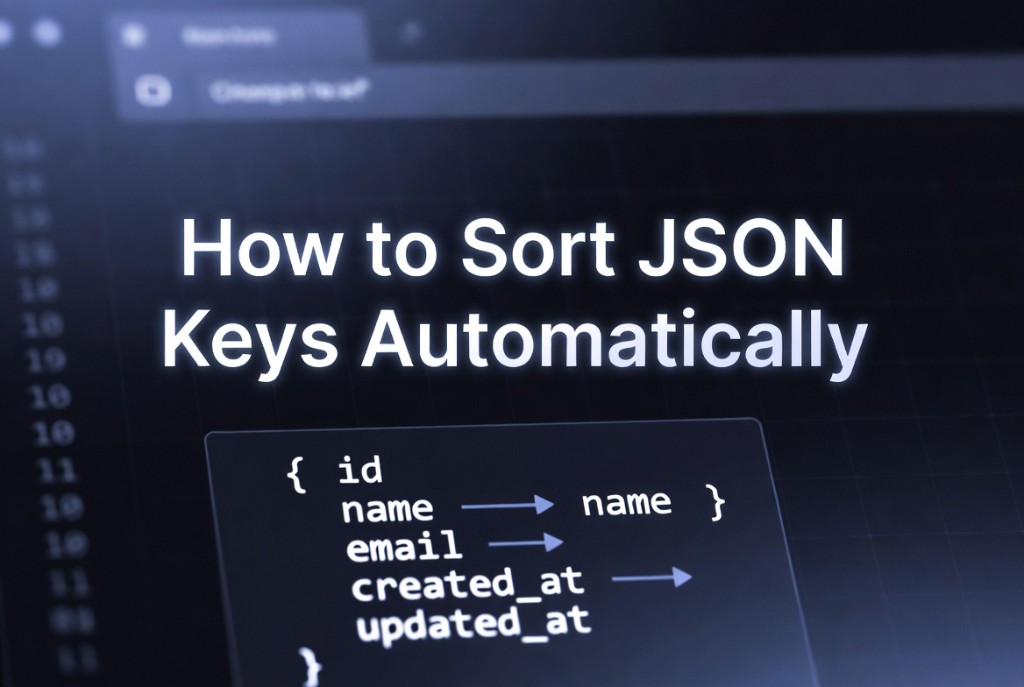 How to sort JSON keys automatically - cover art