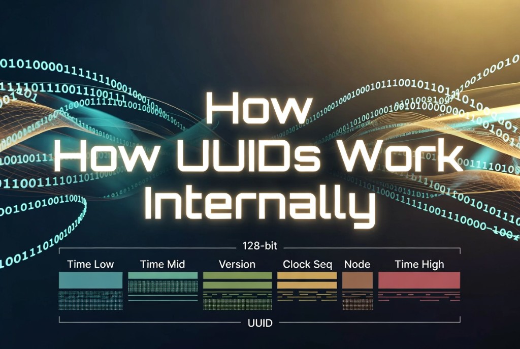 How UUIDs work internally - 128-bit structure diagram