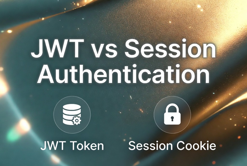 JWT vs session authentication - cover art